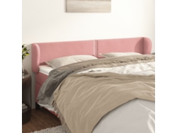 Cabecero De Terciopelo Rosa 203x23x78/88 Cm