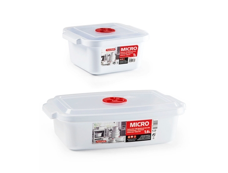 Juego de 2 Cajas de Conservación PLASTIC FORTE 1L/2L