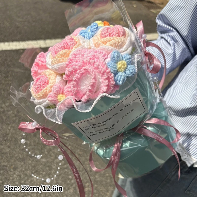 Ramos De Rosas Artificiales, Ramos De Ganchillo, Ramos Tejidos A Mano.