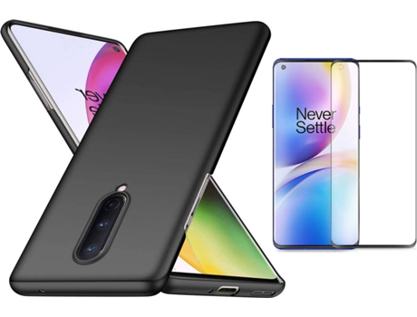 Carcasa y Protector de Pantalla Oneplus 8 Negro