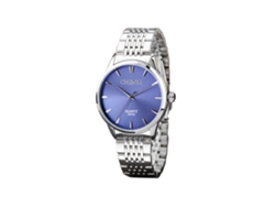 Reloj De Cuarzo Para Hombre Con Brazalete Metálico Ajustable, Estilo Elegante Y Formal (azul)