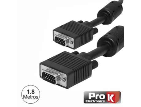 Cable PROK Vga Dorado Macho / Macho 1.8M C/Filtro