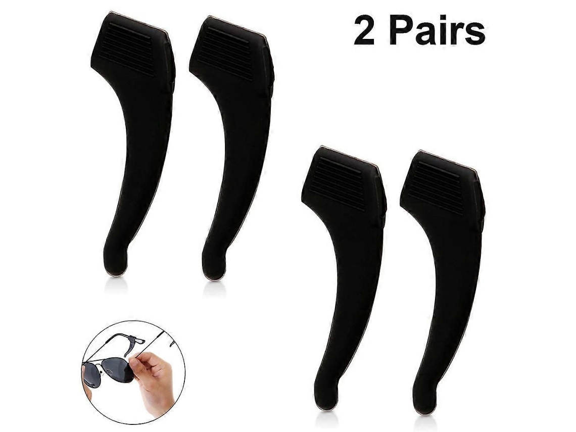 Protectores de orejas antideslizantes de silicona, 2 pares, aptos para gafas de adultos y niños, accesorios para gafas, gancho para colgar GOKOCO