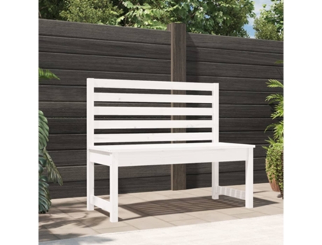 Banco De Jardín VIDAXL Blanco Madera (109x48x91.5 cm)