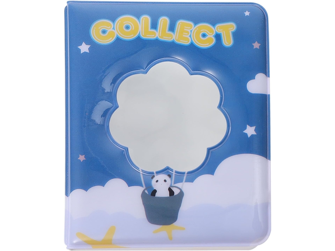 Álbum de fotos de PVC con diseño de panda, 36 piezas, diseño moderno, adorable, resistente a desgarros, conserva tus recuerdos en cualquier momento, azul, GOKOCO
