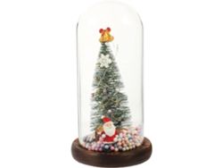 Árbol De Navidad De Mesa Bajo Cristal Con Luz Led, Mini Árbol De Navidad Decorativo Transparente