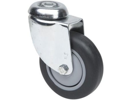 Rueda giratora agujero m10 20bh80cp-pgisb poliamix-goma gris eje bolas ALEX