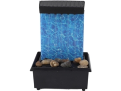 Fuente de sobremesa, fuente de agua de sobremesa con luces LED, piedras de río, meditación zen, decoración Feng Shu Gokoco