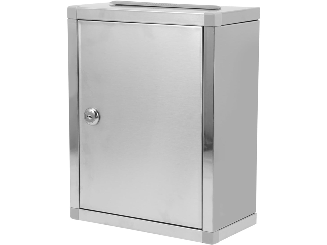 Buzón Multifuncional De Acero Inoxidable Para Montaje En Pared Con Compartimento Para Sugerencias Y Quejas.
