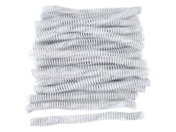 100 Rollos De Espiral De Pvc De 16 Mm Y 48 Dientes, Relación 4:1, Para Papel A4, Color Blanco.