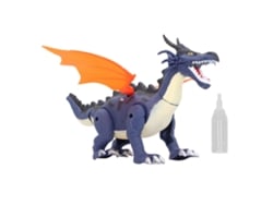 Ats-juguete De Dinosaurio Eléctrico Con Caminatsa, Sonido, Luz Y Llama Simulada Dragón Divertido Para Niños Azul