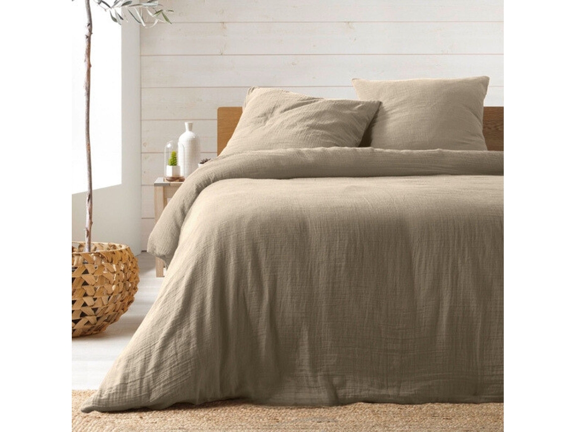 Juego de cama de gasa de algodón Arena 240 x 260 cm Promo Linge