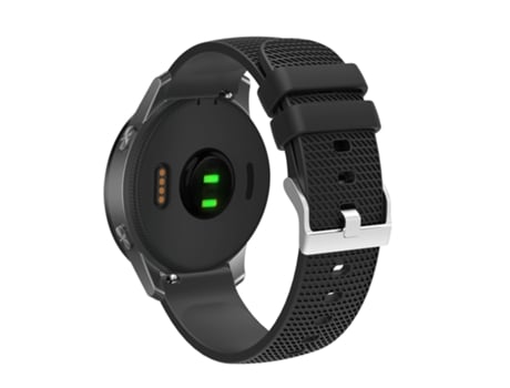 Pulsera de Reloj INF com padrão de verificação de Silicona para Garmin Vivoactive 4 18mm Negro