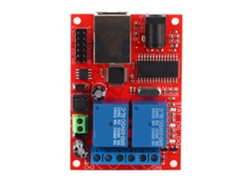 Módulo Controlador Con 2 Relés Lan Ethernet, Interruptor De Retardo, Dc5v-24v, Indicadores De Estado.