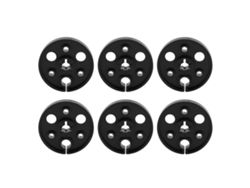 Varilla central Nab Mali para grabadoras de cinta de carrete a carrete, 1/4 de pulgada, 7 pulgadas, color negro, 6 piezas, sin marca.