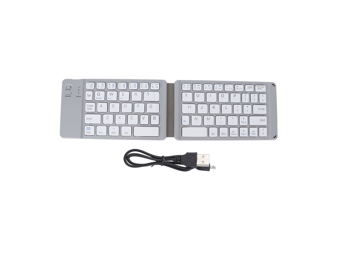 Mini Teclado Inalámbrico Plegable Bt3.0 Silencioso Con Batería De 120 Mah, Compacto Y Compatible Con Tabletas.