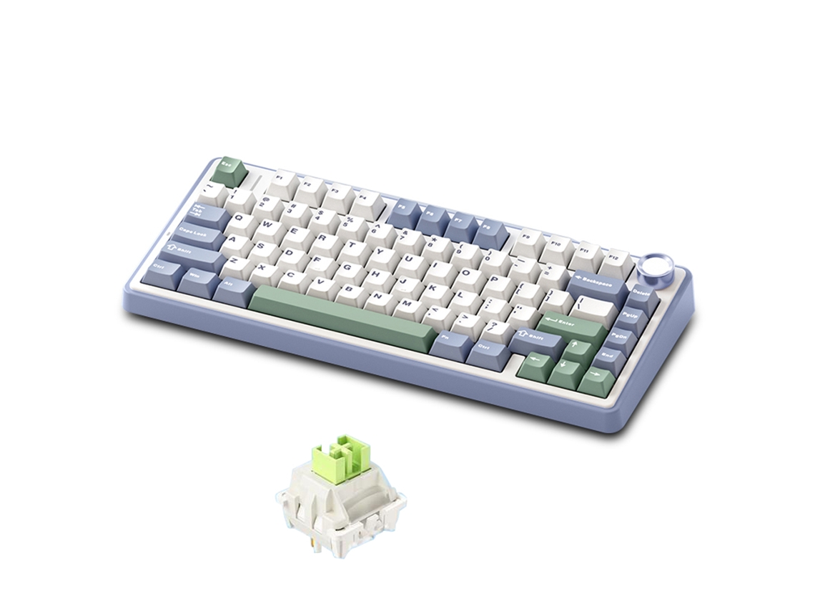 Teclado Mecánico Aula F75 Con Estructura De Junta Inalámbrica Y Conectividad De Tres Modos, Teclado Para Juegos De 99 Teclas Con Bajo Retardo Y Efect