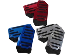Pedal de freno de aleación de aluminio antideslizante para coche, 2 piezas, azul