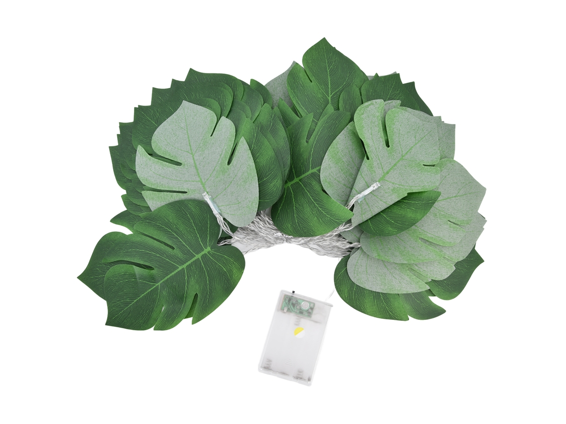 Rebe-cadena De Luces Led De Hoja Artificial, 6m, Modos Estable Y Parpadeo, Para Decoración De Jardín
