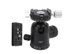 Cabezal de bola de 720° para cámara réflex, trípode y videógrafo, panorámico