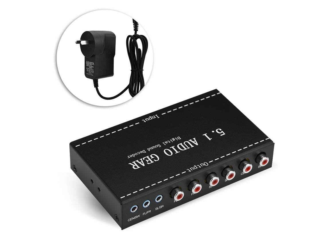 Decodificador de audio digital de 5.1 canales y 120 dB