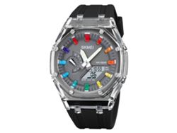 Reloj Digital Skmei 50m, Resistente Al Agua, Con Retroiluminación, Hora Mundial, Cronómetro Y Alarma Diaria.