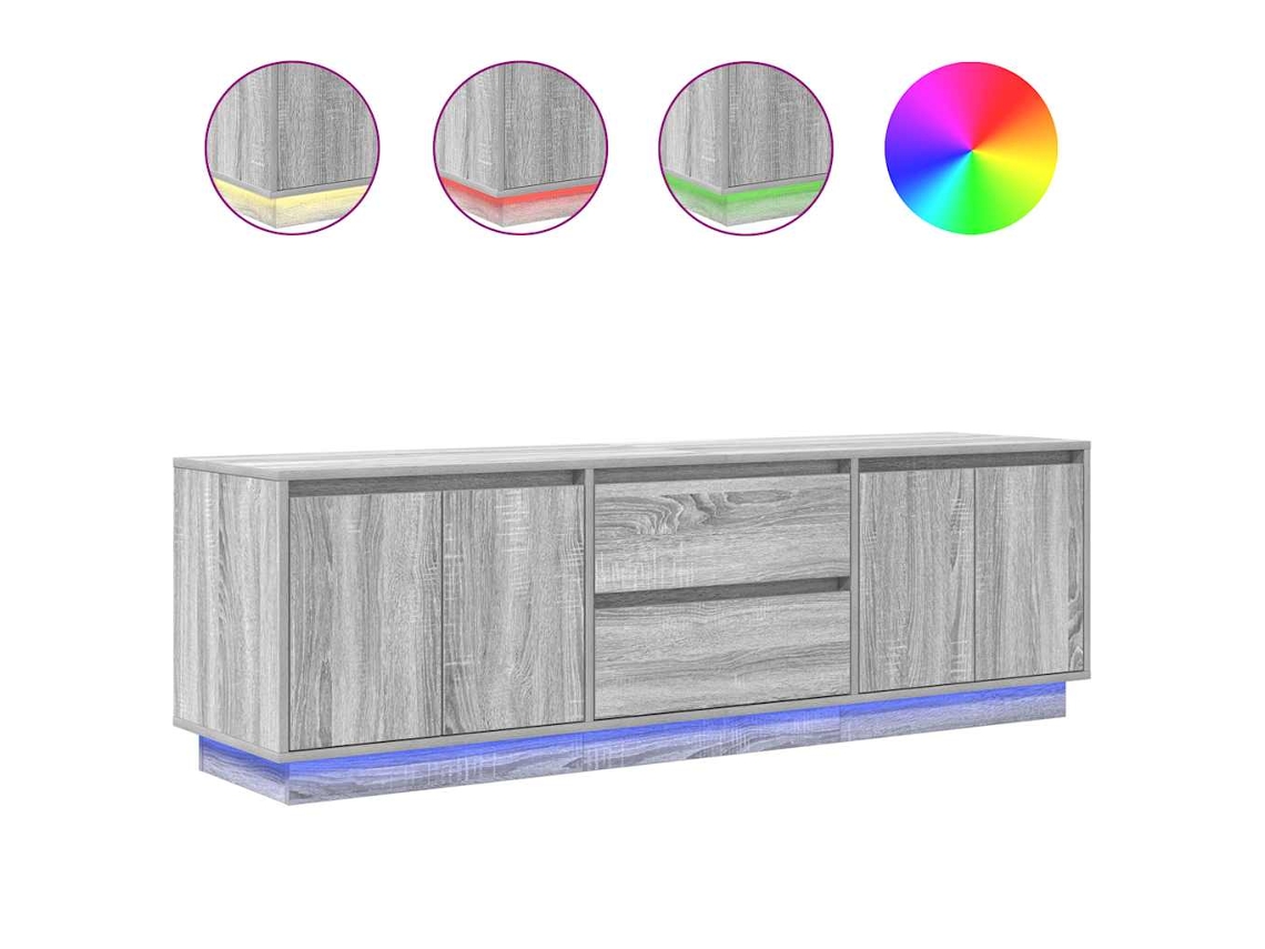 Mueble de TV de madera procesada gris vidaxl
