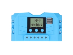 Controlador De Carga Solar Pwm De 12v/24v Y 20a Con Pantalla Lcd Y Dos Puertos Usb.