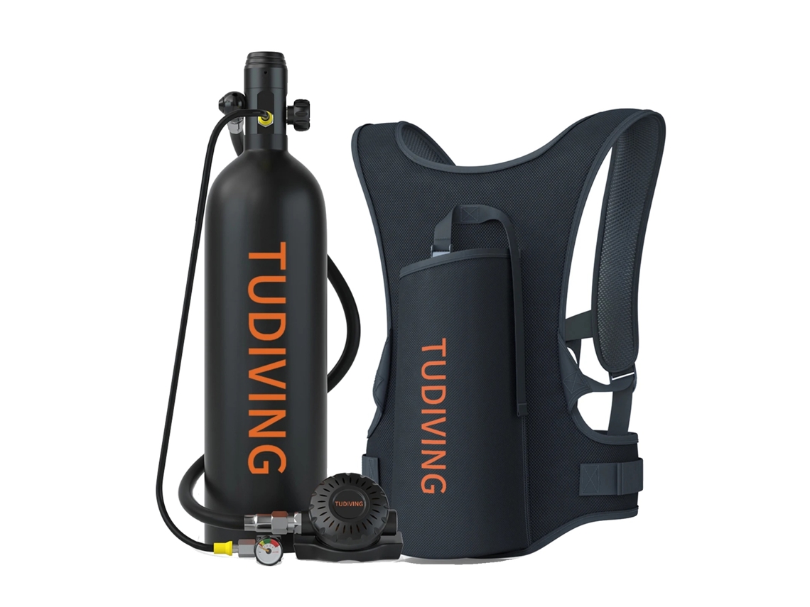Tanque de buceo portátil de 2 litros de capacidad, certificado DOT, 2L B1 negro OEM