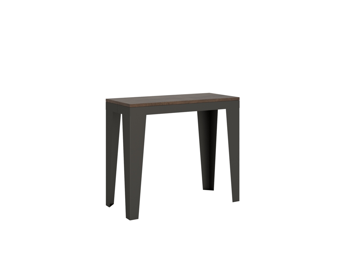 Consolas Flame Small Evolution Extensible hasta 196 cm ITAMOBY (90 x 40 x 77 cm - Paneles de Melamina - Nogal)