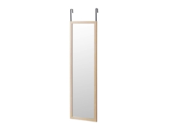 Espejo de puerta de 35 x 125 cm con marco de MDF, ligero y fácil de colgar, estilo nórdico Nyana