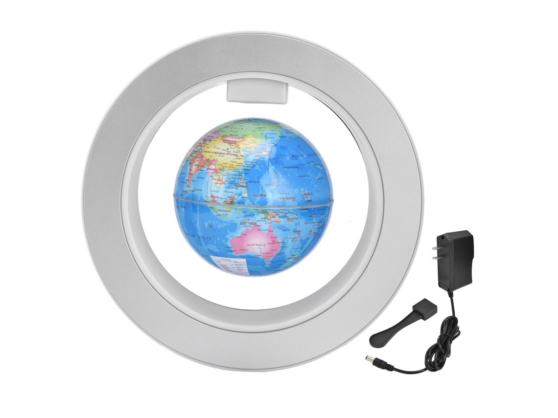 Globo magnético flotante Baok-globo de 10 cm (4 pulgadas) para decoración del hogar y la oficina, regalo de Navidad, 100-240 V, enchufe USB.