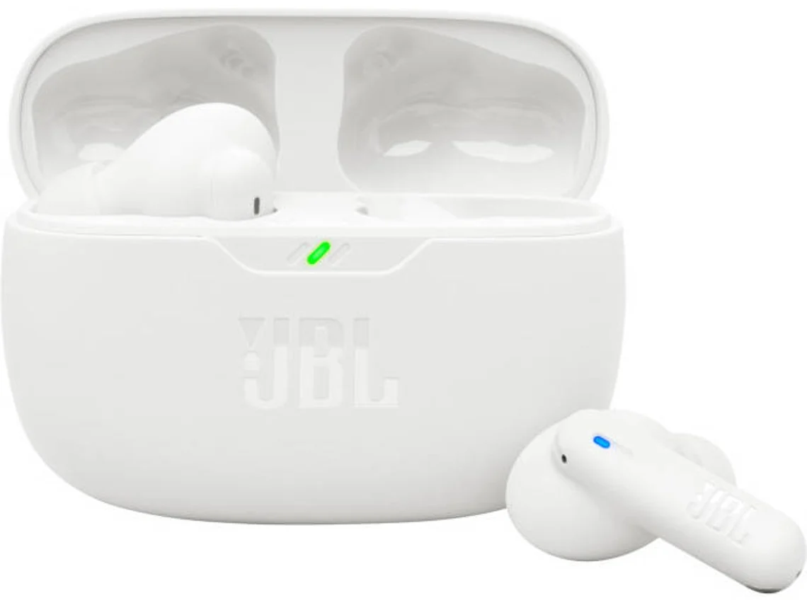 Auriculares Bluetooth True Wireless JBL WAVE BEAM 2 (In Ear - Micrófono - Noise Cancelling - Blanco)