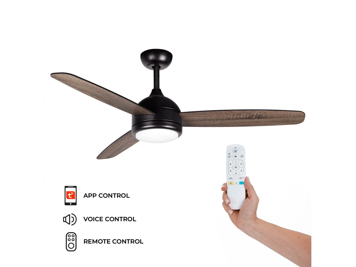 Ventilador de Techo KEKAI Siroco Negro Dc 132X40Cm 55W
