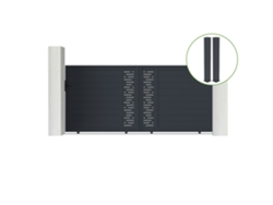 Puerta corredera 3,5m ARLBERG H.160cm aluminio gris 2 postes 20x20cm H.190cm CASANOOV