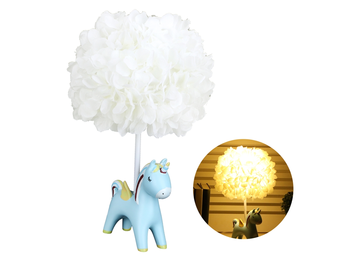 Lámpara de mesa LED infantil con diseño de dibujos animados para dormitorios, enchufe USB de 110/240 V.