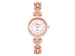 Reloj De Cuarzo Para Mujer, Estilo Sencillo, Correa De Piel Sintética, Blanco, Moderno E Informal Para Negocios.