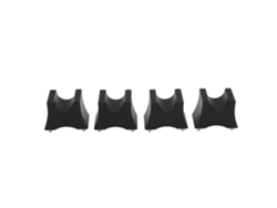 Suporte De Pino Para Cabo Hifi Amortecedor De Impactos Ajustável Liga De Alumínio 4pcs Preto