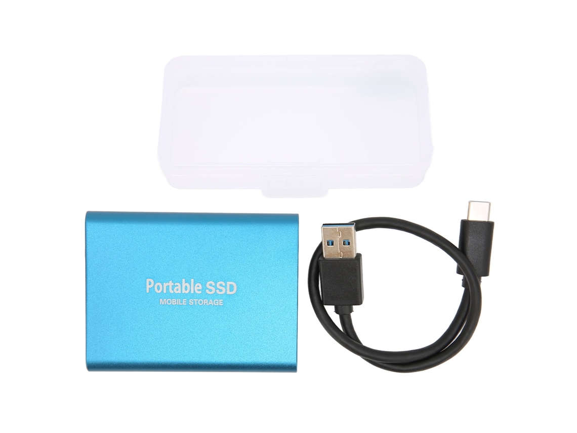 Disco Duro Externo Portátil Ssd De Alta Velocidad Para Mac Windows Linux Azul 32gb