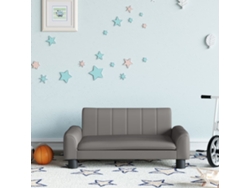 Sofá Para Niños | Sofá Infantil De Cuero Sintético Gris 70x45x30 Cm Wsd284854