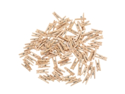 100 Mini Pinzas De Ropa De Madera Duraderas Sin Procesar Para Fotos Y Decoración.