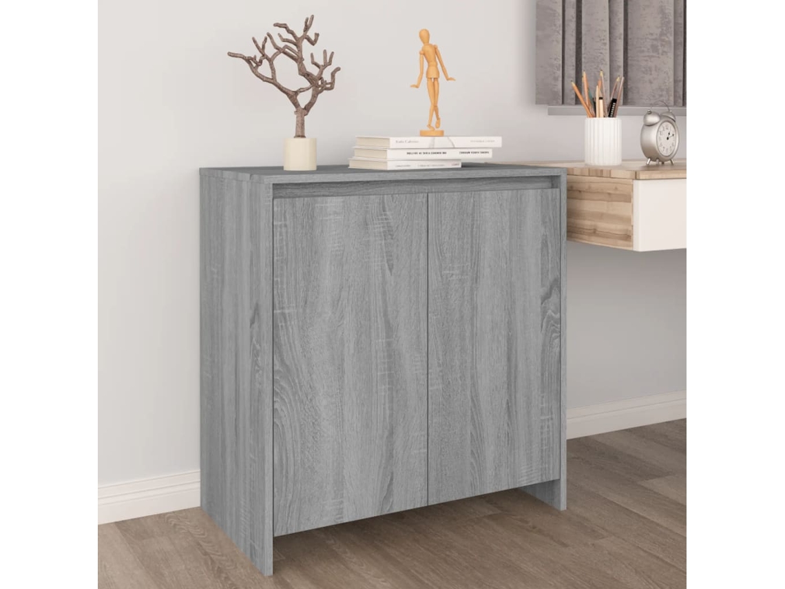 Aparador De Madera Contrachapada Gris Sonoma 70x41x75 Cm