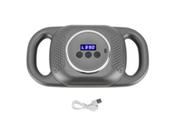 Masajeador Muscular Con 6 Cabezales, Recargable, 10 Modos, Pantalla Digital, Relajación Para Espalda, Cuello, Piernas Y Hombros - Gris