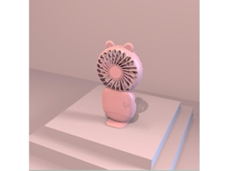 Ventilador portátil recargable por USB (rosa C) - Mini portátil - Regalo de escritorio para dormitorio - Ventilador silencioso para el hogar