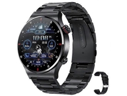 Reloj inteligente de acero con NFC y monitor de ritmo cardíaco, rastreador deportivo de fitness, llamadas, tienda Jinyubo
