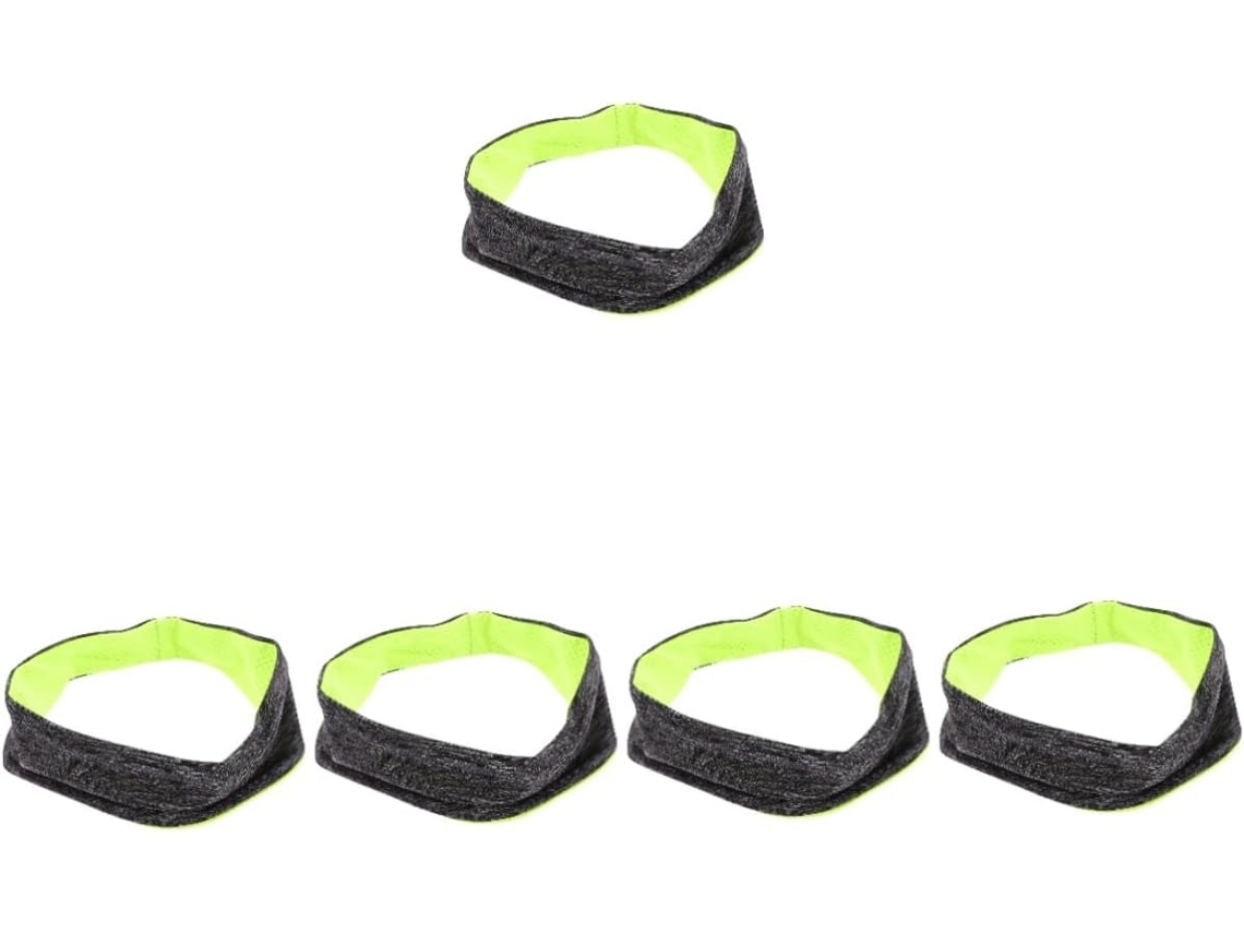 Juego de 5 diademas elásticas universales para mujeres, turbante antitranspirante para yoga, correr y