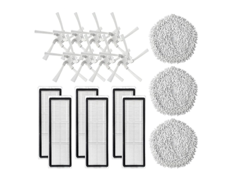 Para xiaomi dreame w10 / w10 pro robot escova lateral filtro esfregão pano