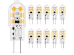 Pacote Com 10 Lâmpadas Led G4, 12v, Luz Branca Quente