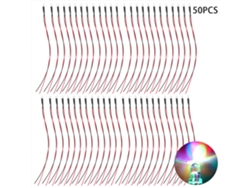 50 Peças Diodos Emissores de Luz 3mm 12v Pré-cabos Multicolor Piscar Lento S/MARCA