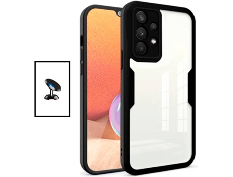 Kit Carcasa Anti-Crash 360 Protection + Soporte Magnético de Coche para Samsung Galaxy A53 5G PHONECARE Negro